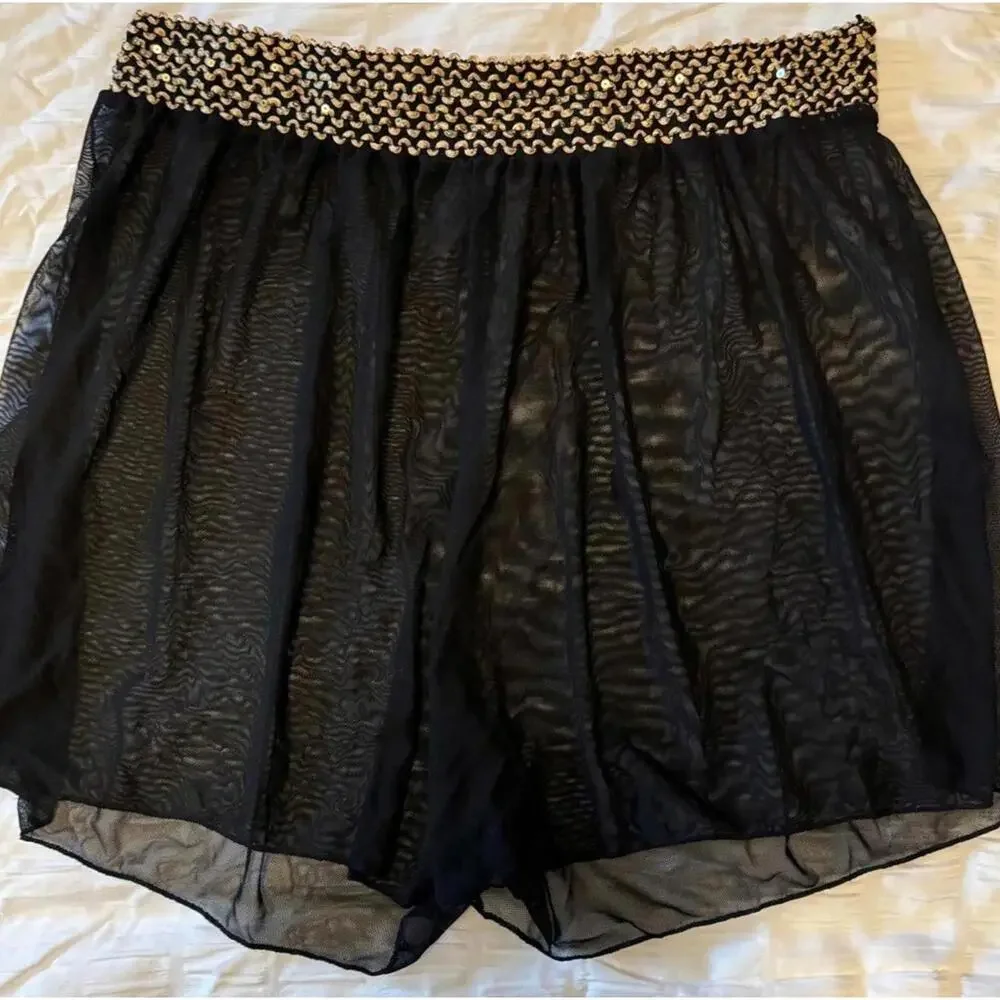 Women's Swimsuit Black and Gold One Piece with Matching Shorts - Size 3XL NWOT - Picture 8 of 10